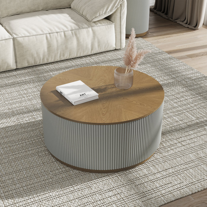 Latitude Run® Melvon Drum Coffee Table Wayfair